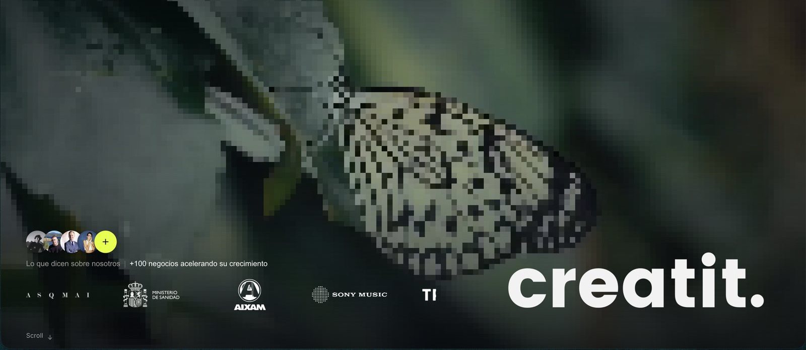 Portada de la nueva web de creatit